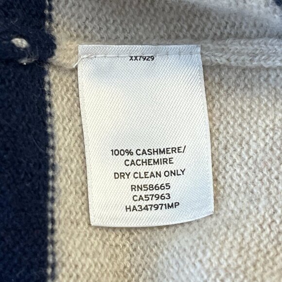 Halogen Womens 100% Cashmere Multicolor Striped Crew Neck Sweater M P Preppy - Picture 11 of 11